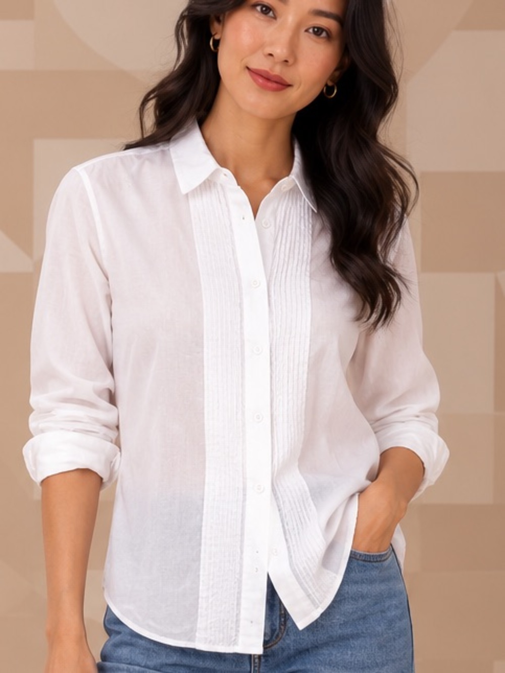 🍵MAKE OFFER🍵 Equipment Femme White Pintuck Button Down Shirt Top Pleated LG
